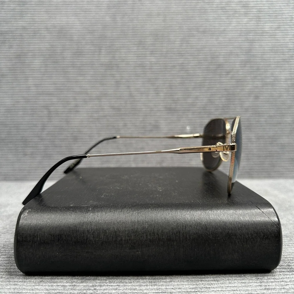 Marc Jacobs Gold Aviator Y2K Sunglasses Blue Green Mirror Lens 050561-907 Italy